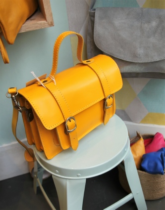 Mini cartable cuir