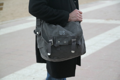 sac homme toile