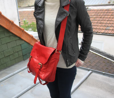 sac bandoulire rouge