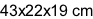 43x22x19 cm