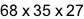 68 x 35 x 27